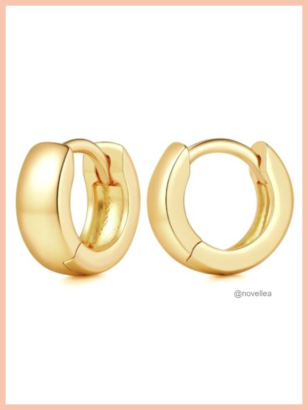 14K Gold Plated Small Hoop Earrings for Women Huggie Hoop Earrings